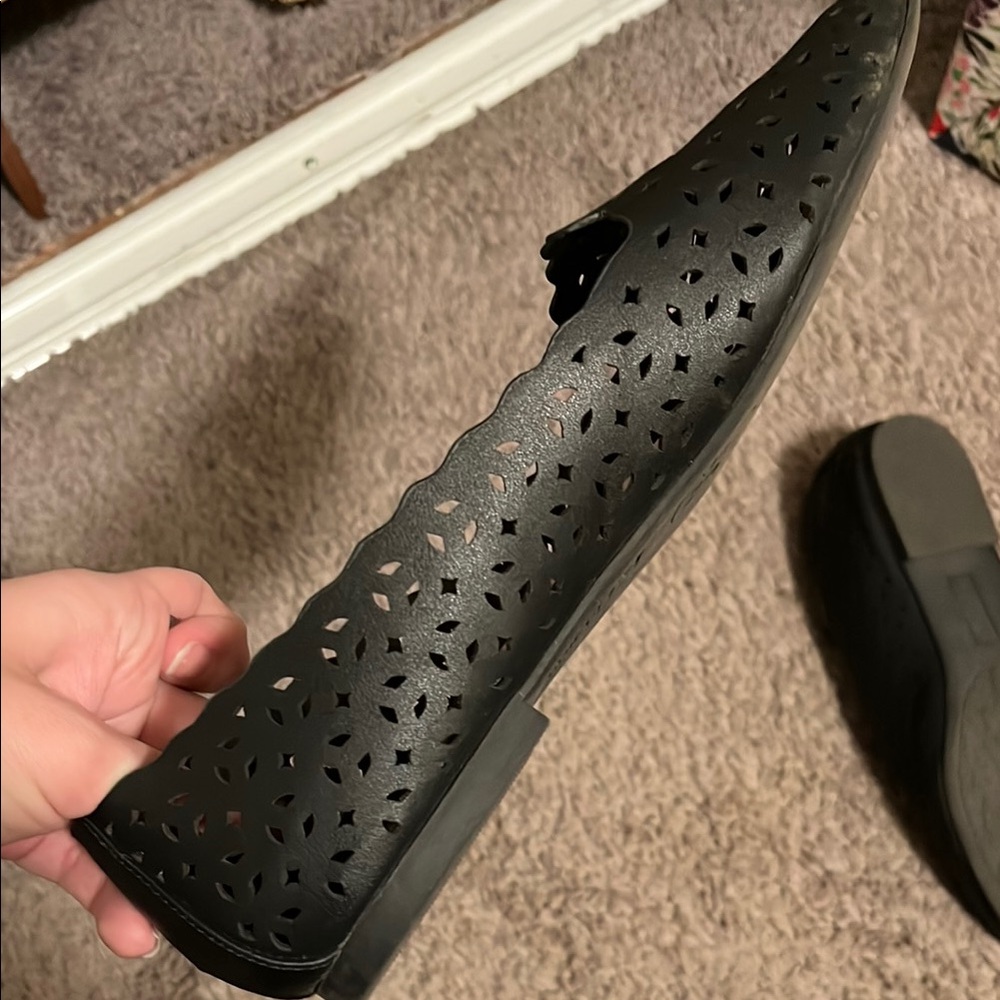 UNIONBAY Black Perforated Ballet Flats - Picture 5 of 8